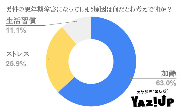 男性の更年期障害になってしまう原因は何だとお考えですか?
